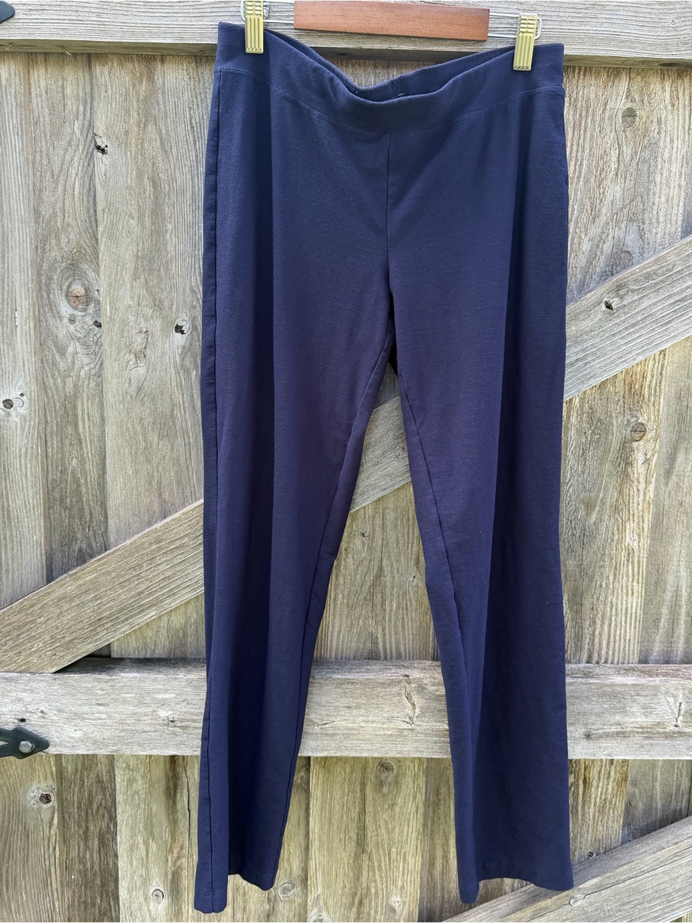 Eileen Fisher Navy Pull-On Slim Leg Knit Pants XS